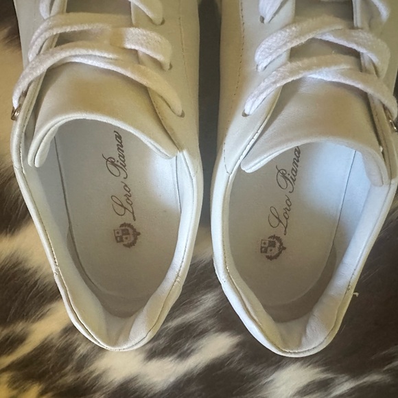 Loro Piana Nuages White Leather Sneakers, Size 7 US, 37 EU, Good Condition - Picture 7 of 16
